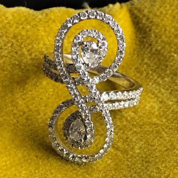 Jewelry - 18KT WG natural D Diamond 2.5 CT Cocktail Ring